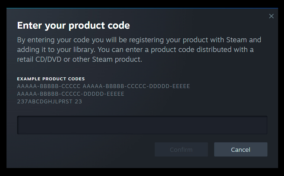 4. After entering the product code, click 